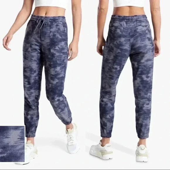 Athleta Women Sz 10 Farallón Printed Jogger Inversion Medieval Violet - Picture 1 of 13
